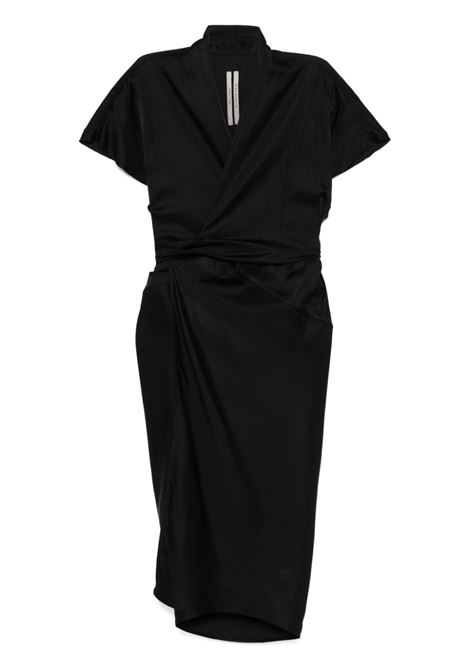 Black wrap midi dress Rick owens - women